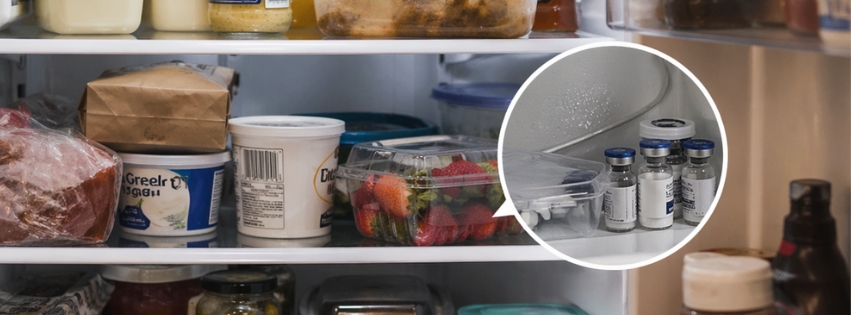 A kitchen fridge crowded with food — the environment VIALYX replaces